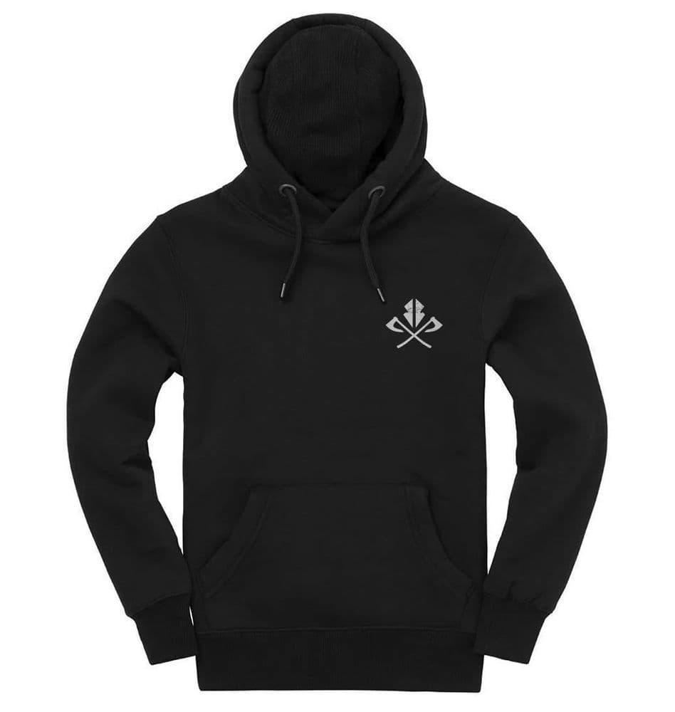 s488 pocket brand winter hoodie Black