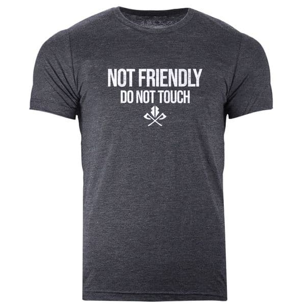 S518 Not friendly do not touch Tshirt - Heather Navy