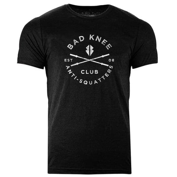 s526 Bad knee club Tee - Heather Black