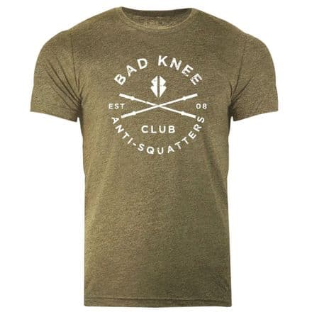 s526 Bad knee club Tee - Heather Olive