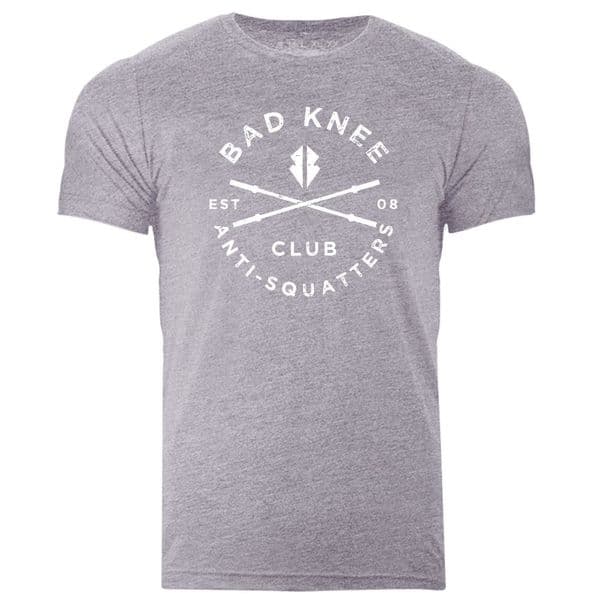 s526 Bad knee club Tee - Heather Storm