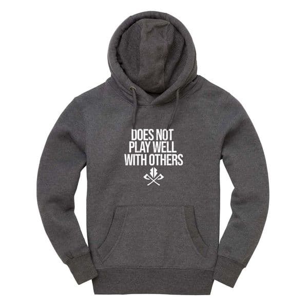 s534 does not play well with others winter hoodie - Melange Heather Black