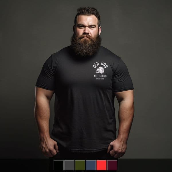 s575 Old dog no tricks tshirt