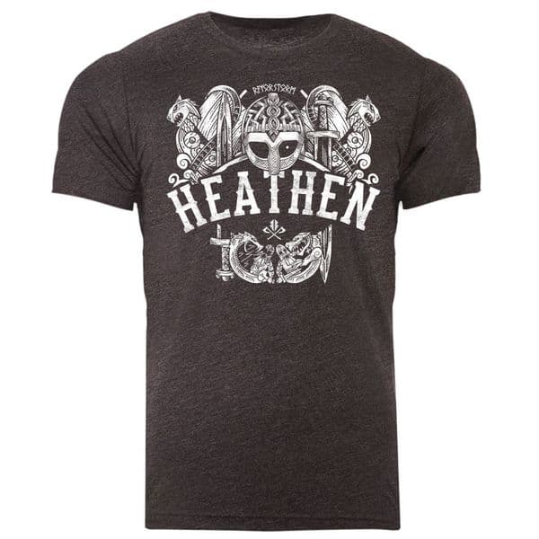s590 Heathen tee - Dark Heather