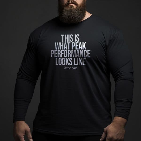 s594 this is what peak performance looks like long sleeve tee - Black