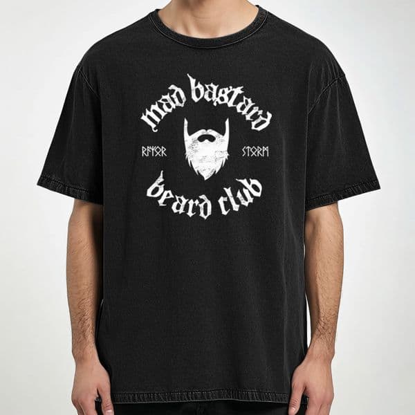 s595 HVY Oversized Tshirt mad bastard beard club