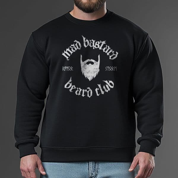s595 mad bastard beard club Mid Sweat - Black