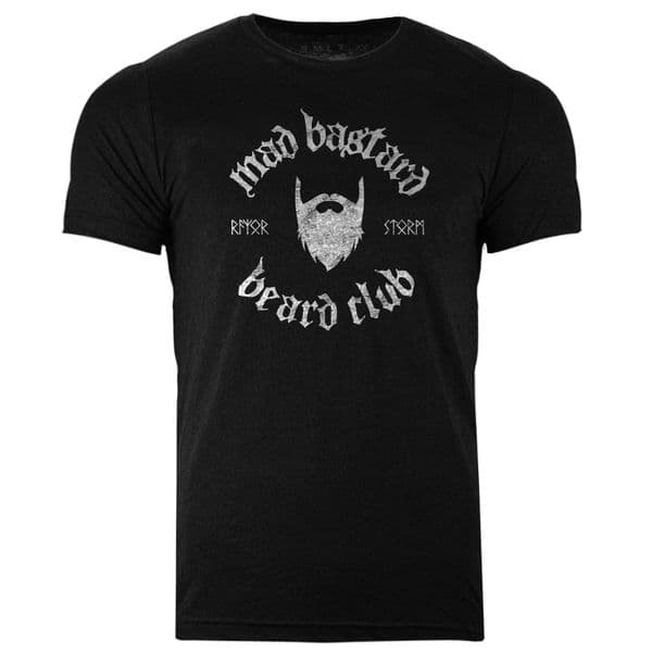 s595 mad bastard beard club tee - Heather Black