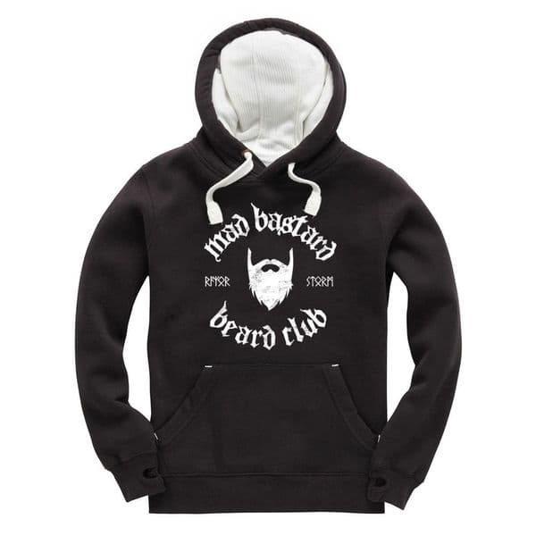 s595 mad bastard beard club Winter Hood - Dusty Black