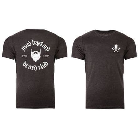 s595 reverse mad bastard beard club tee - Dark Grey Heather