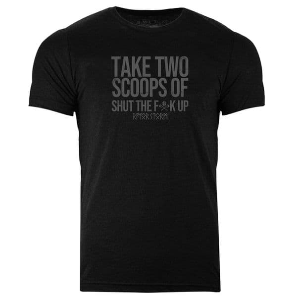 s609 take two scoops tee - Heather Black