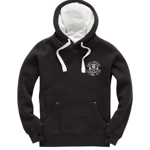 s625 ASLC pocket winter hoodie - Black / White hood