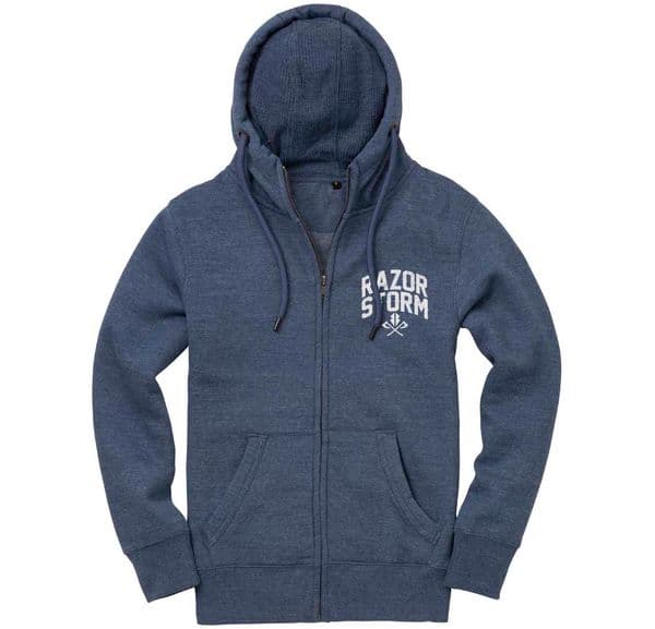 s628 pkt zip winter hoodie - Navy Melange