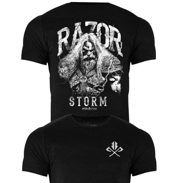 s665//s488 Thunder god tshirt - Heather Black