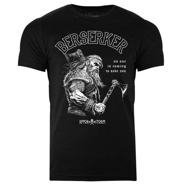 s668 Berserker Warrior - Heather Black tee