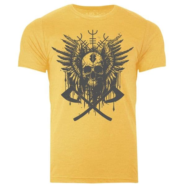 s671 Doom Crest tshirt- Heather Gold