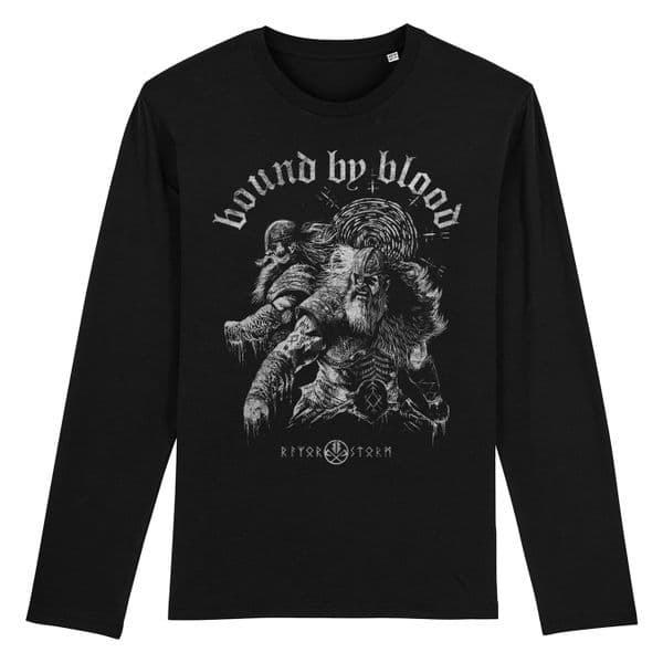 s674 bound by blood long sleeve tee - Black