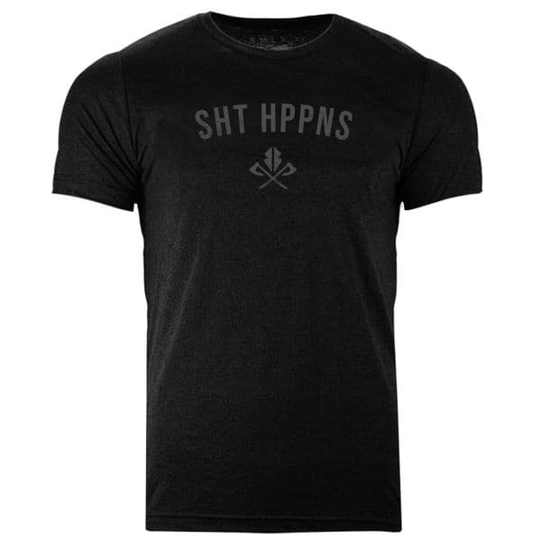 s681 sht hppns - Heather Black Tee