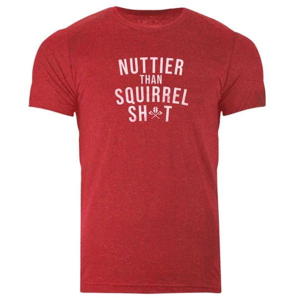 s682 Nuttier than squirrel sht - Heather Red Tee