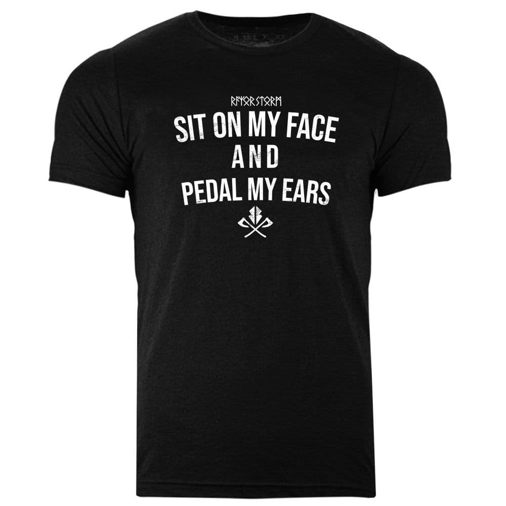 s691 Sit on my face and pedal my ears tee Heather Black