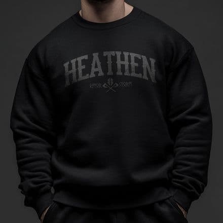 s704 Heathen 23 Heavy Sweatshirt - Black