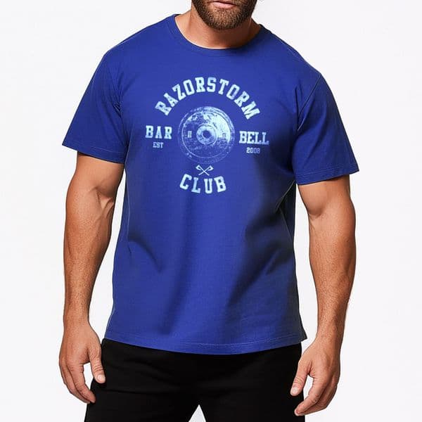 s738 Barbell club, OS tee Cobolt