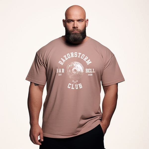 s738 Barbell club Oversized tee Amber