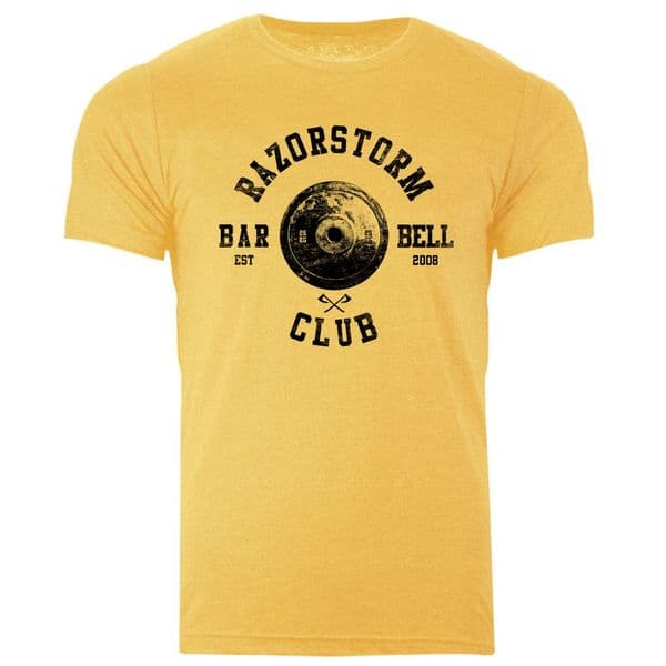 s750 Black Edition Vintage Barbell Club - Heather Gold Tee