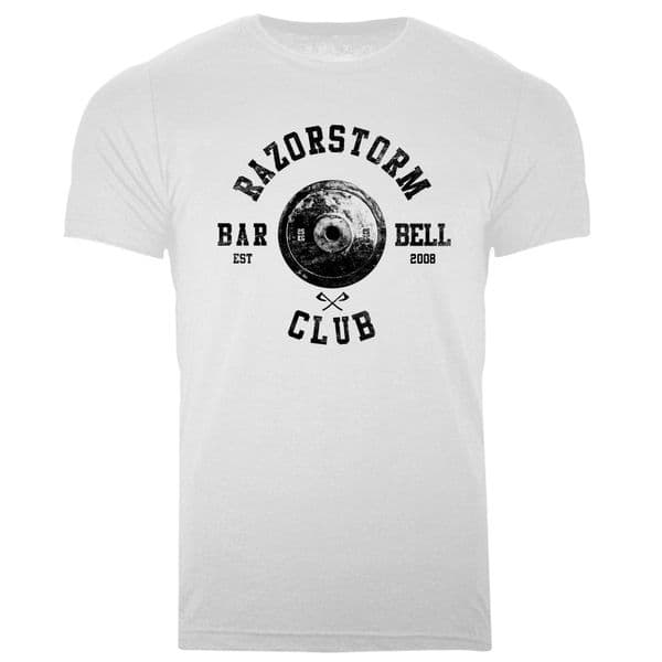 s750 Black Edition Vintage Barbell Club - White Tee
