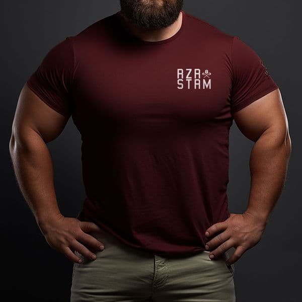 s753 rzrstrm tee - Heather Cardinal