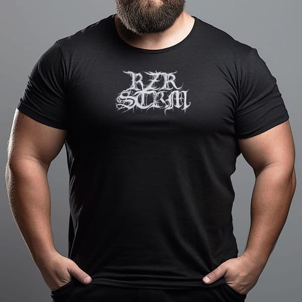 s754 Death Below tee - Heather Black