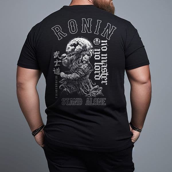 s756 Ronin tee - Heather Black