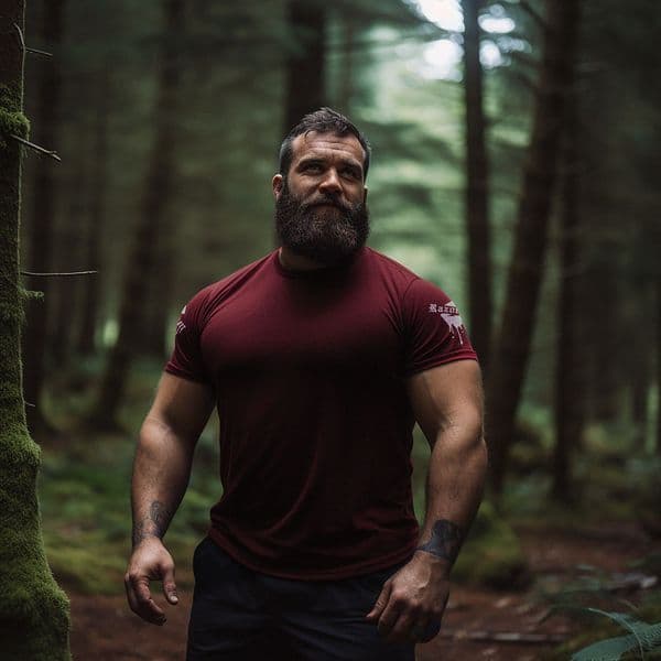 s760 vintage sleeve tee - Heather Cardinal