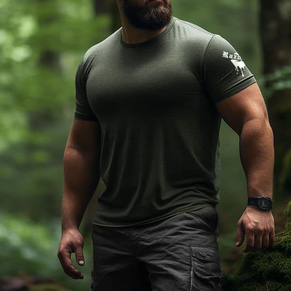 s760 vintage sleeve tee - Heather Forest