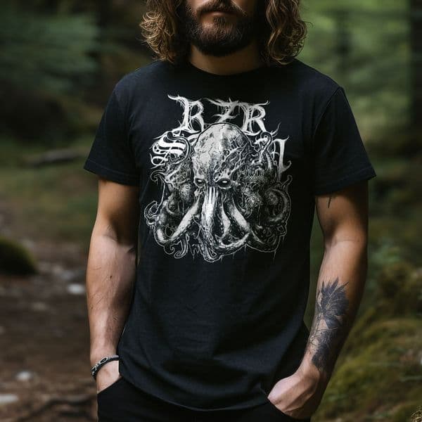 s762 cthulhu tee - Heather Black