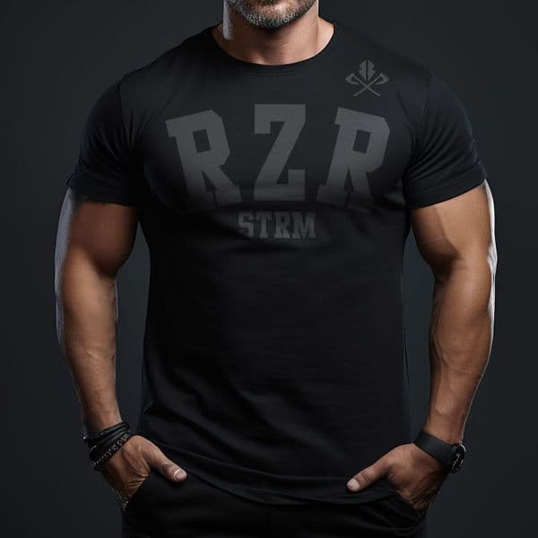 s767 RZR tee - Heather Black