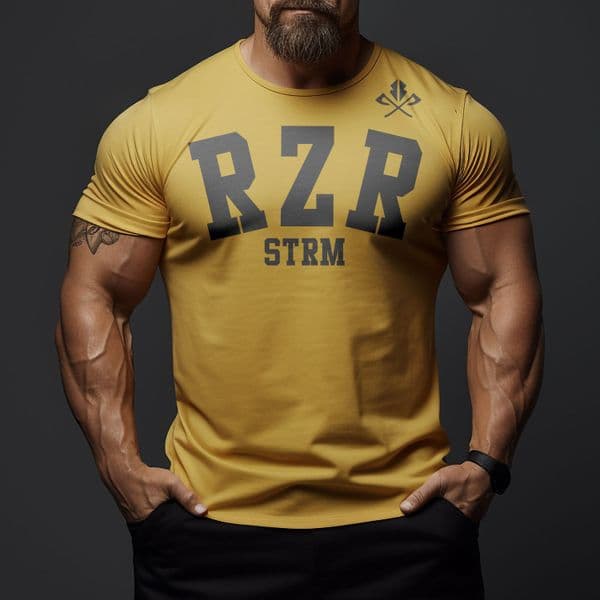 s767 RZR tee - Heather Gold