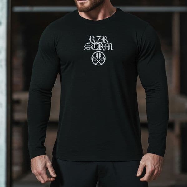 s803 rzr23 long sleeve tee - Black