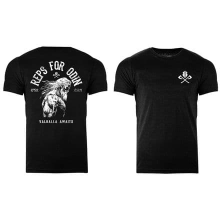 s832 Reverse reps for odin V24 tshirt - Heather Black