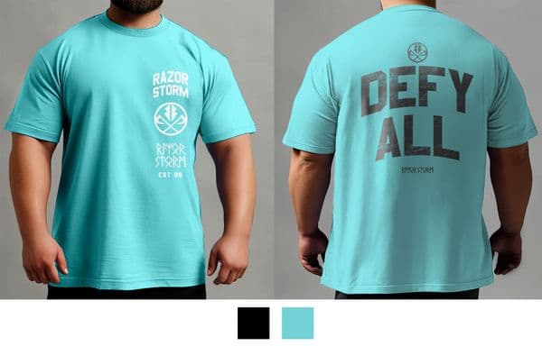 s843 Defy all heavy oversized tee