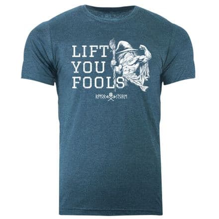 s857 Lift you fools T-shirt - Heather Deep Teal