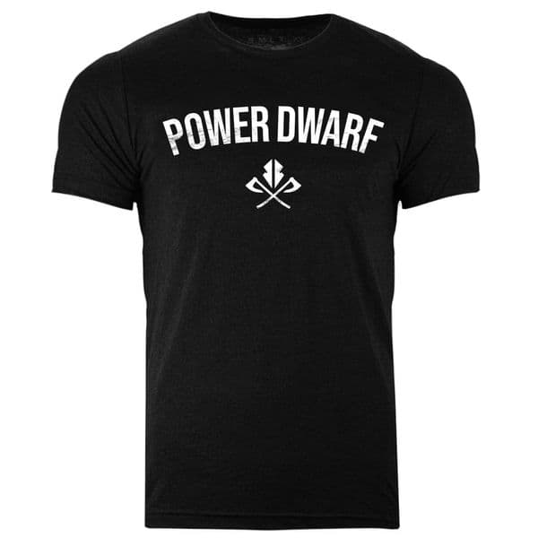 s865 power dwarf T-shirt - Heather Black