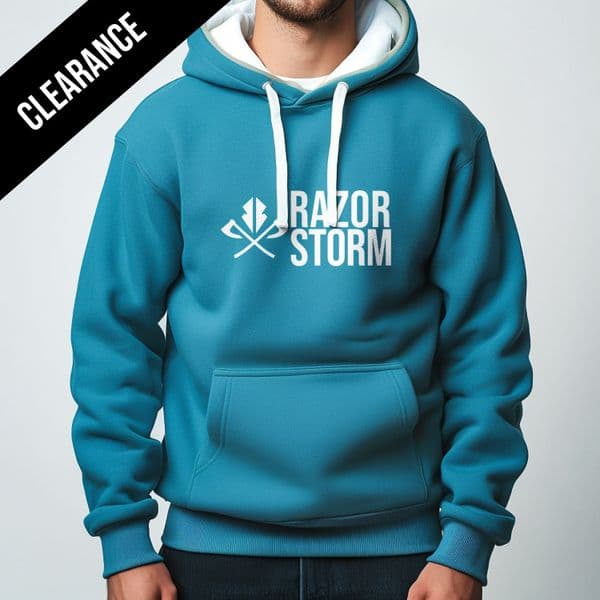 s878 winter hoodie Clearance - Caribbean / White