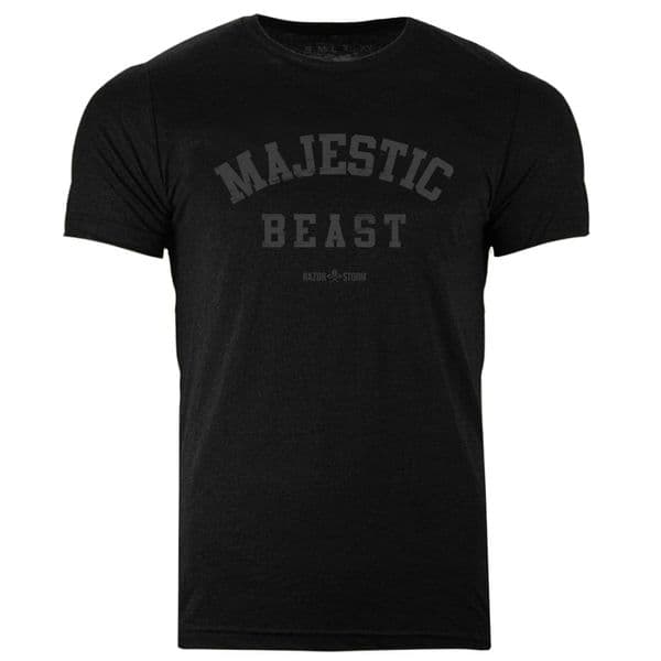 s884 Majestic Beast T-shirt - Heather Black