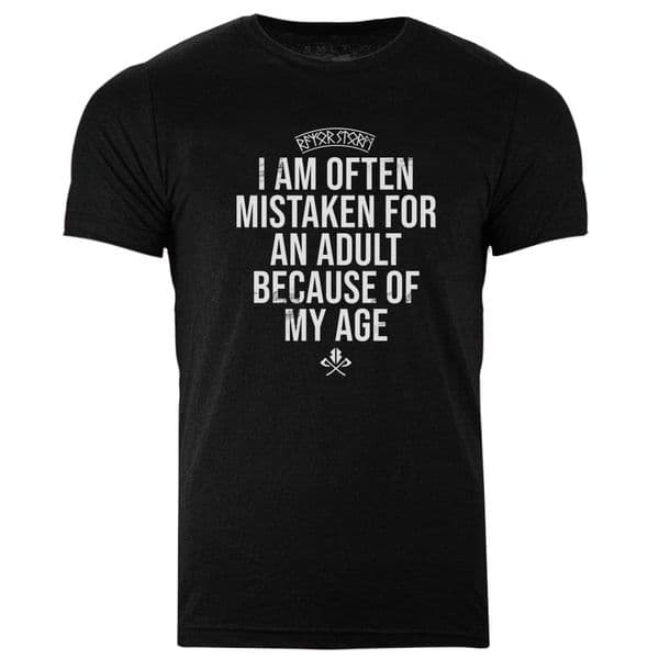 s893 I am often mistaken T-shirt - Heather Black