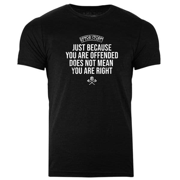 s894 just because you are offended T-shirt - Heather Black