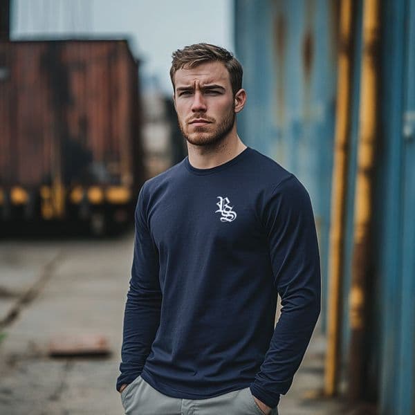 s901 Fundamental long sleeve tee - Navy