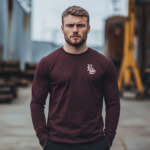 s901 Fundamental long sleeve tee - RedBrown