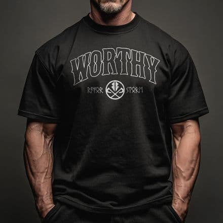 s906 Worthy v24 HVY Oversized Tee - Black