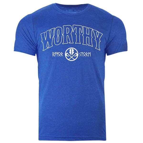 s906 Worthy v24 tshirt - Heather Royal